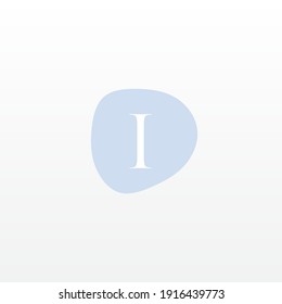 Letter I Minimalistisches Logo für biologisch abstrakte kosmetische Schönheit Design
