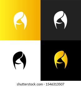 Letter A Minimalistic logo design. Creative logo. 