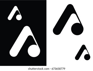 A letter minimalistic modern logo