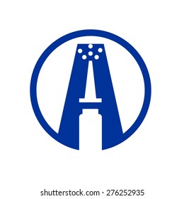 letter A mist spray logo template