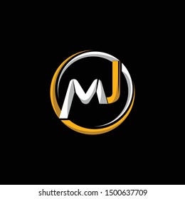 Letter MJ Circle Media Creative Logo