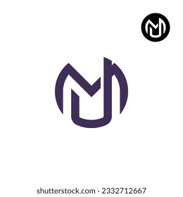 Letter MJ JM Circle Bold logo design