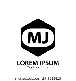 logo de MJ. MJ. Ilustración vectorial de diseño de logotipo de MJ para empresa creativa, negocio, industria
