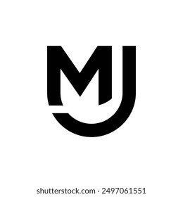 Letter Mj or Mu creative monogram logo idea