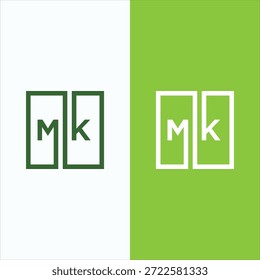modelo vetorial de design de logotipo de conceito de letra mk