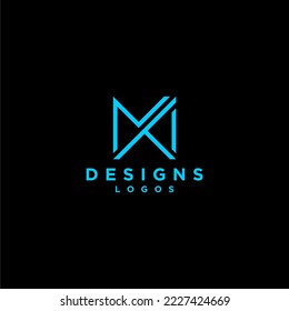 letter mk or km luxury abstract monogram logo design inspiration