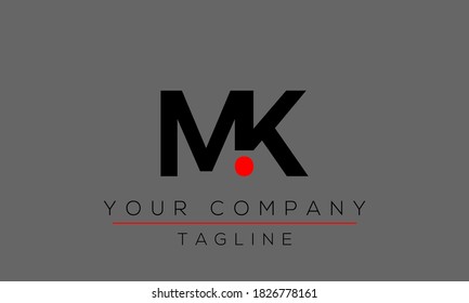 Letter MK Logo Design, Creative Modern Icon KM M K