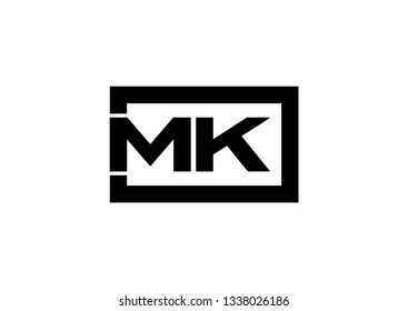 Letter MK logo design vector