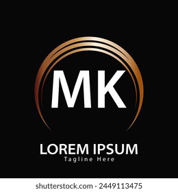 letter MK logo. MK. MK logo design vector illustration for creative company, business, industry
