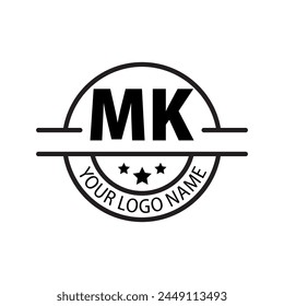 letra MK logo. MK. Ilustración vectorial de diseño de logotipo MK para empresa creativa, negocio, industria
