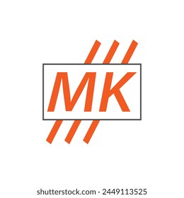 letra MK logo. MK. Ilustración vectorial de diseño de logotipo MK para empresa creativa, negocio, industria
