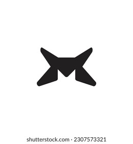 letra mk silhouette logotipo de forma único vector 