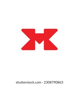 letra mk simple vector de logotipo geométrico 