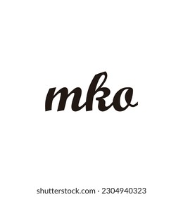 Letter mko connect geometric symbol simple logo vector