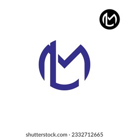 Letter ML LM Circle Bold logo design