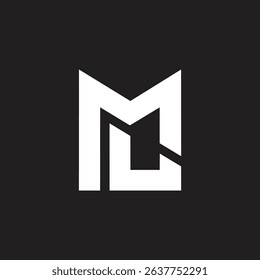 Letter ML LM logo design vector template.