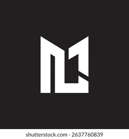 Letter ML LM logo vector monogram.