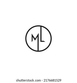 Letter ML logo design vector