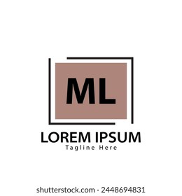 letter ML logo. ML. ML logo design vector illustration for creative company, business, industry
