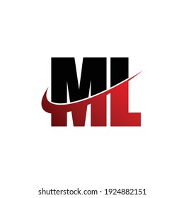 Letra ML diseño de logotipo simple vectorial