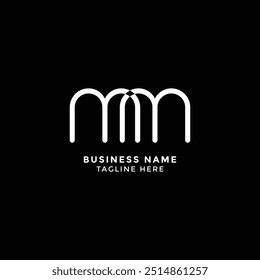 Letra MM diseño de logotipo de monograma creativo