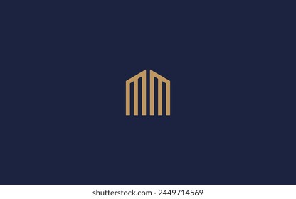 letter mm with house logo icon design vector design template inspiration