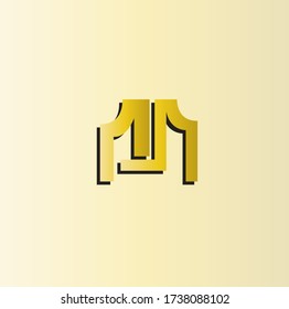 Plantilla de diseño de logotipo de carta MM