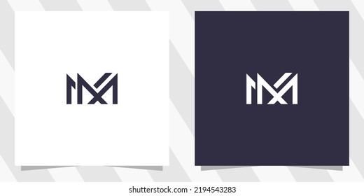 letter mm logo design template