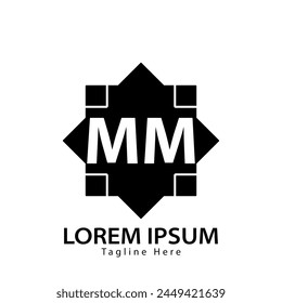 letter MM logo. MM. MM logo design vector illustration for creative company, business, industry
