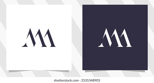 Buchstabe mm Logo-Design-Vektor