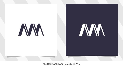 letter mm logo design vector
