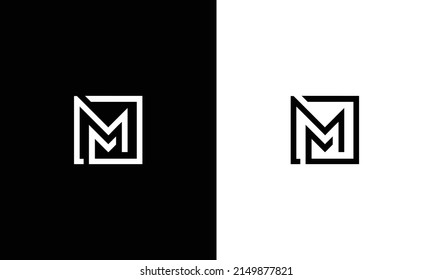 Letter MM Logo Monogram Double M Log