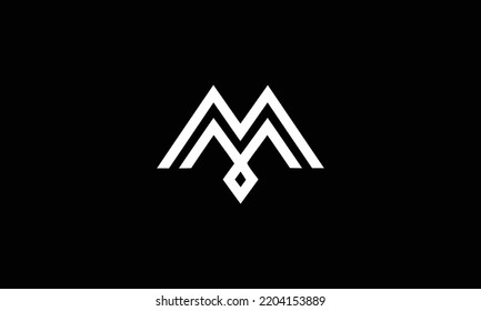  Letter MM Logo Monogram Double M Logo 