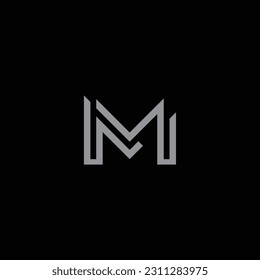 Letter MM Logo Monogram Double M Logo.