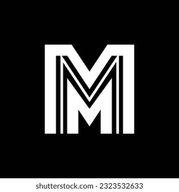 Letter MM Logo Monogram Double M Logo