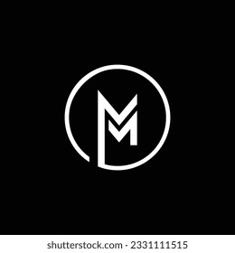 Letter MM Logo Monogram Double M Logo