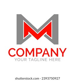 Letter MM Logo Monogram Double M Logo