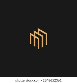 Letter MM logo template. double letter MM creative symbol vector design