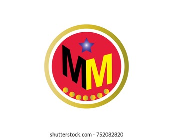 letter MM logo vector