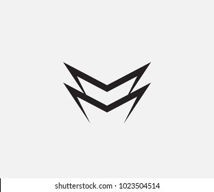 letter MM logo vector. Vector alphabet