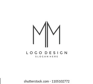 LETTER MM LOGOTYPE TEMPLATE