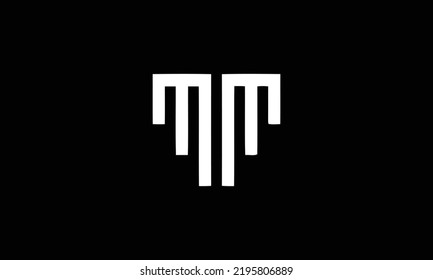 letter MM M logo template. double letter MM creative symbol vector design.