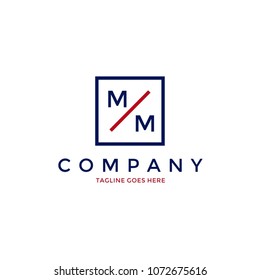 Letter MM Minimalist Modern Logo