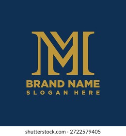 Buchstabe MM Monogramm Konzept Logo Design Vektor Vorlage