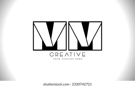 vector de diseño de logotipo simple de MM