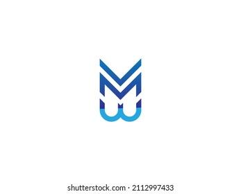 Monogramm-Logo des Buchstaben MM3 für doppeltes M-Logo