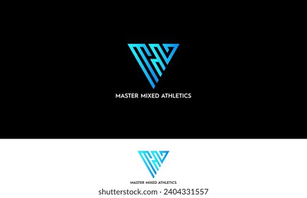 Letter MMA Triangle logo vector