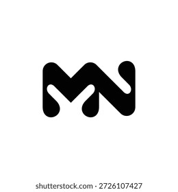 Letra MN Combine logo enlazado