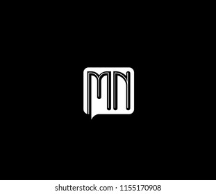 Letter MN Corporate Shape Monogram Logotype
