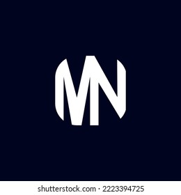 Letter MN logo design. MN logo monogram initials letter concept. Vector eps10